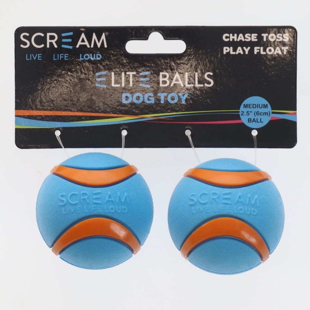 Scream ELITE BALL Loud Blue & Orange - Woonona Petfoods