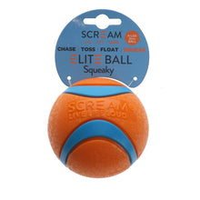 Scream ELITE BALL SQUEAKY Loud Orange & Blue - Woonona Petfoods