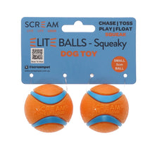 Scream ELITE BALL SQUEAKY Loud Orange & Blue - Woonona Petfoods