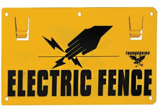 Sign Caution Electric Fence - Woonona Petfoods