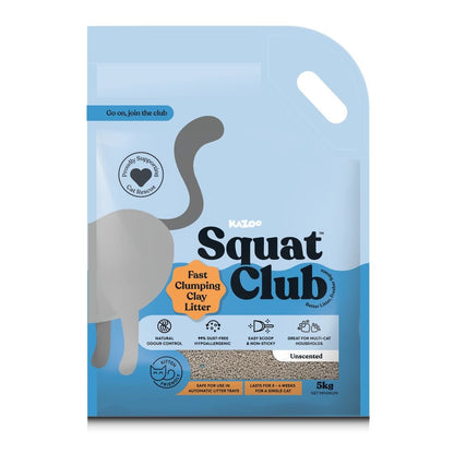 Squat Club Clumping Clay Cat Litter - Woonona Petfoods