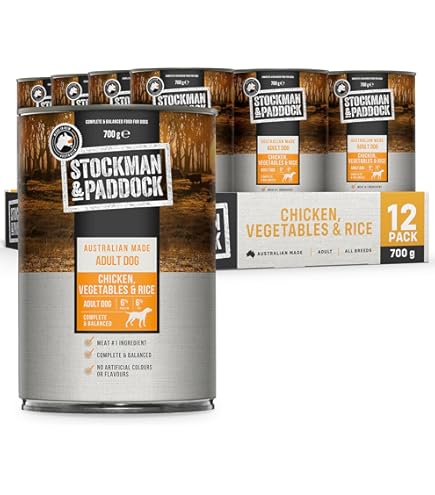 Stockmans Paddock Wet Dog Food Chicken Vegies and Rice 12x700g - Woonona Petfoods