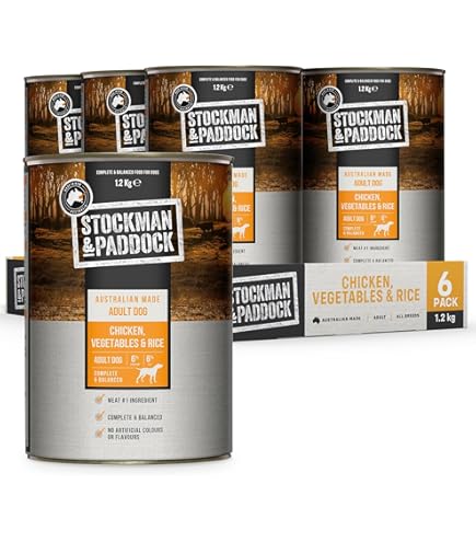 Stockmans Paddock Wet Dog Food Chicken Vegies and Rice 6x1.2kg - Woonona Petfoods