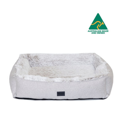 Superior Pet Bed Ortho Dog Lounger Aspen Faux Fur - Woonona Petfood & Produce