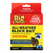 The Big Cheese All Weather Rat Bait Blocks 180g(9x20g) - Woonona Petfoods