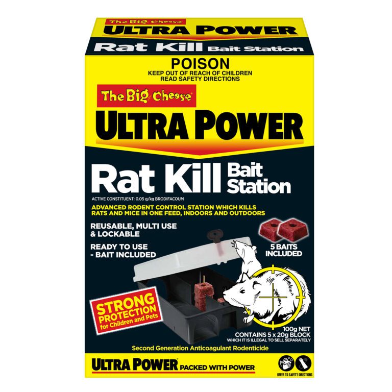 The Big Cheese Ultra Power Rat Kill Bait Station 5 Baits Included - Woonona Petfoods