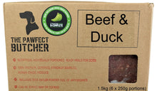 The Pawfect Butcher Beef and Duck Raw Blend 6 x 250g - Woonona Petfoods