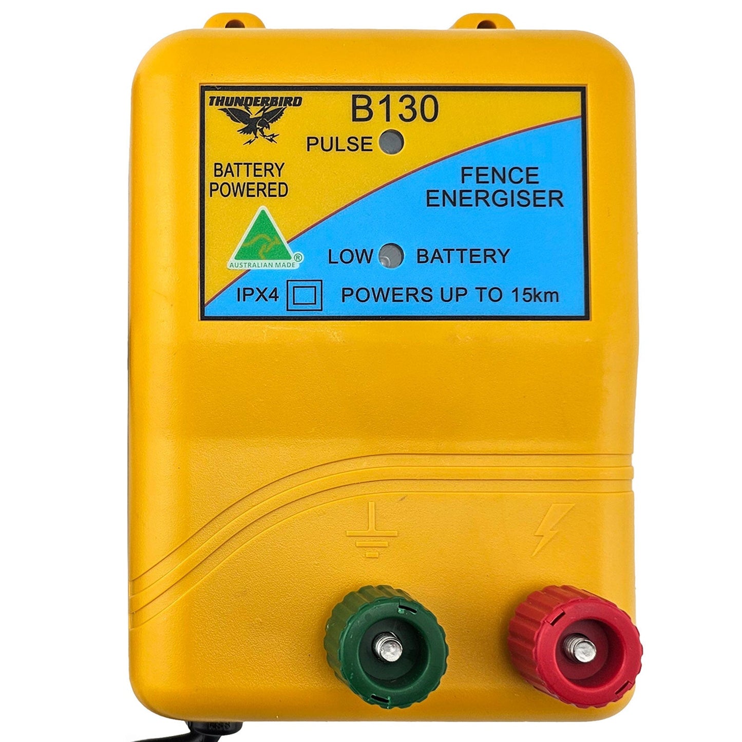 Thunderbird Electric Fence 15km 12 Volt Battery Energiser B130 - Woonona Petfood & Produce