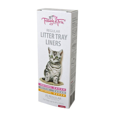 Trouble and Trix Cat Litter Tray Liners Regular 20 pack zzz