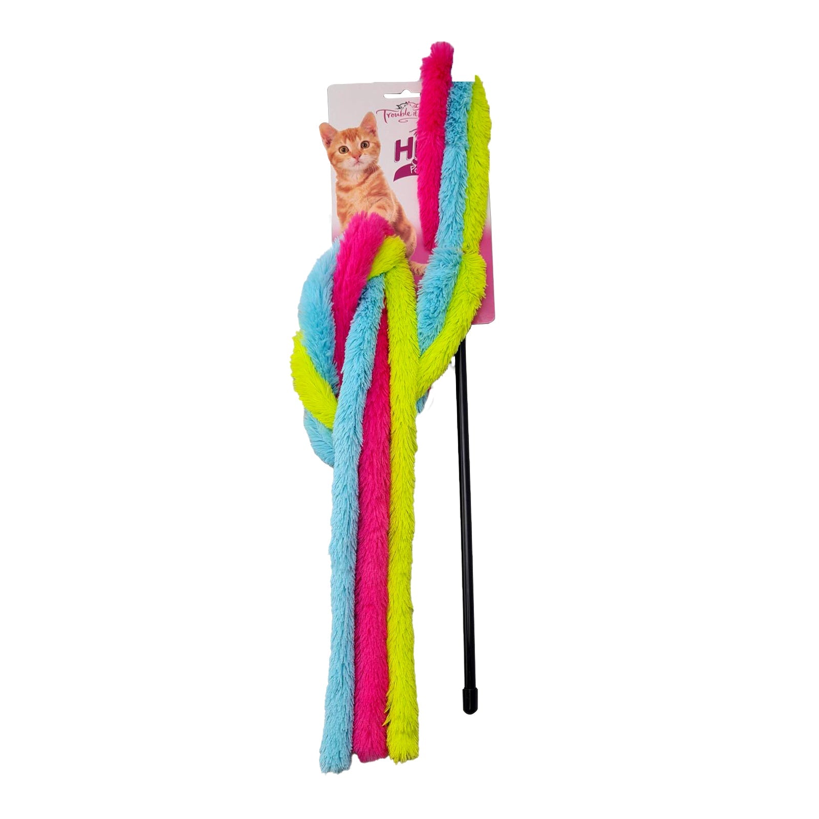 Trouble & Trix Cat Toy HiJinx Towel Wand - Woonona Petfood & Produce