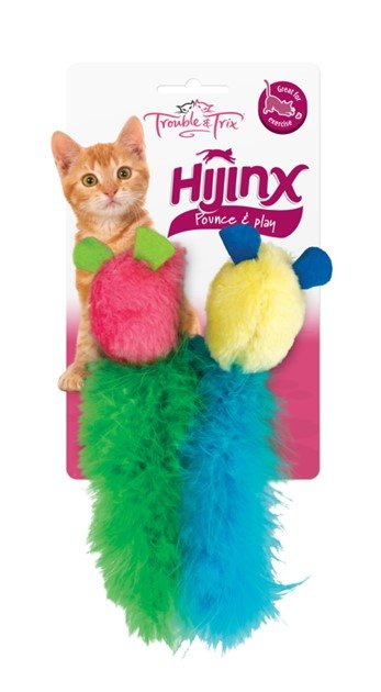 Trouble & Trix Cat Toy HiJinx Tweet Mice 2 Pack - Woonona Petfood & Produce