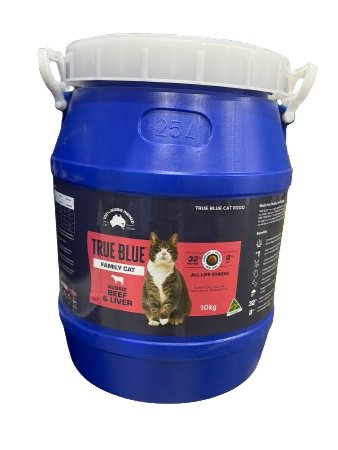 True Blue Family Cat Food Beef and Liver 10kg - Woonona Petfood & Produce