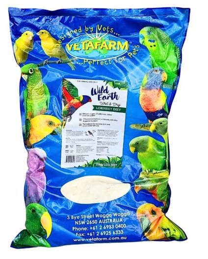 Vetafarm Wild Earth Lori Diet 10kgs - Woonona Petfood & Produce