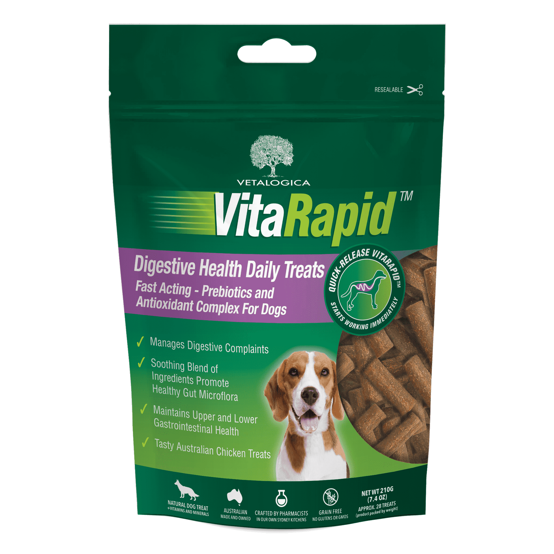 Vetalogica VitaRapid Digestive Treats for Dogs 210g - Woonona Petfoods