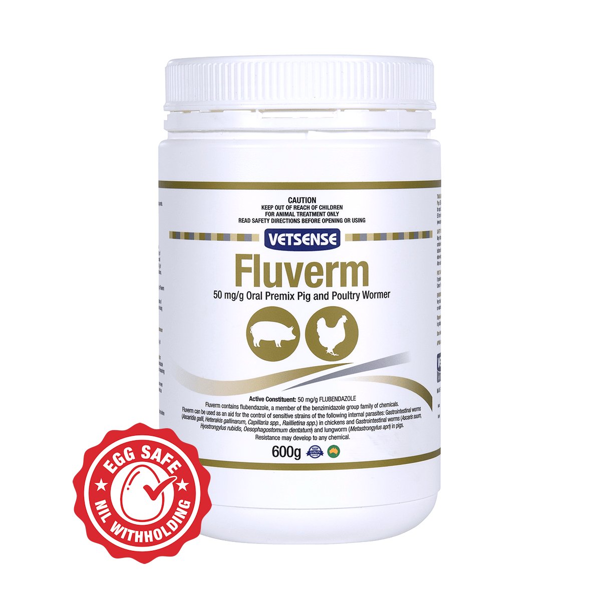 Vetsense Fluverm 600g - Woonona Petfood & Produce