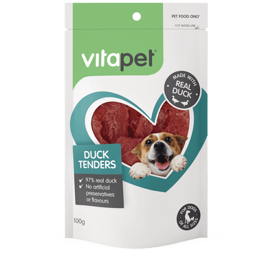 Vitapet Jerhigh Duck Tenders 100g - Woonona Petfood & Produce