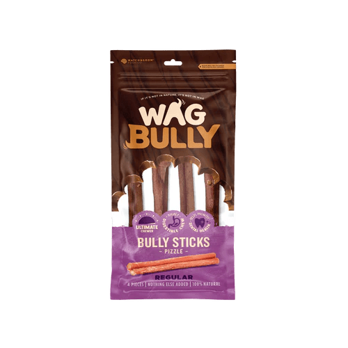 WAG Bully Stick 4 Pack - Woonona Petfood & Produce