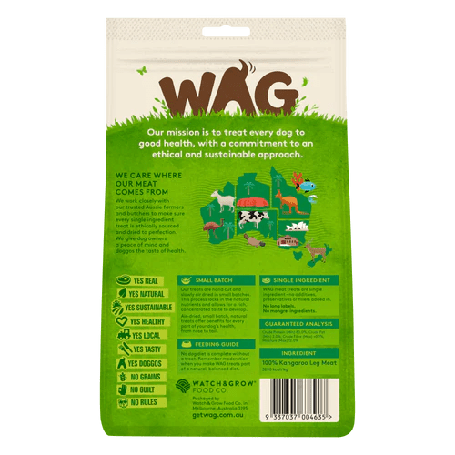 WAG Kangaroo Cubes 200g - Woonona Petfood & Produce