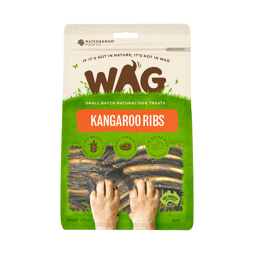 WAG Kangaroo Ribs 200g - Woonona Petfood & Produce