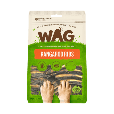 WAG Kangaroo Ribs 200g - Woonona Petfood & Produce