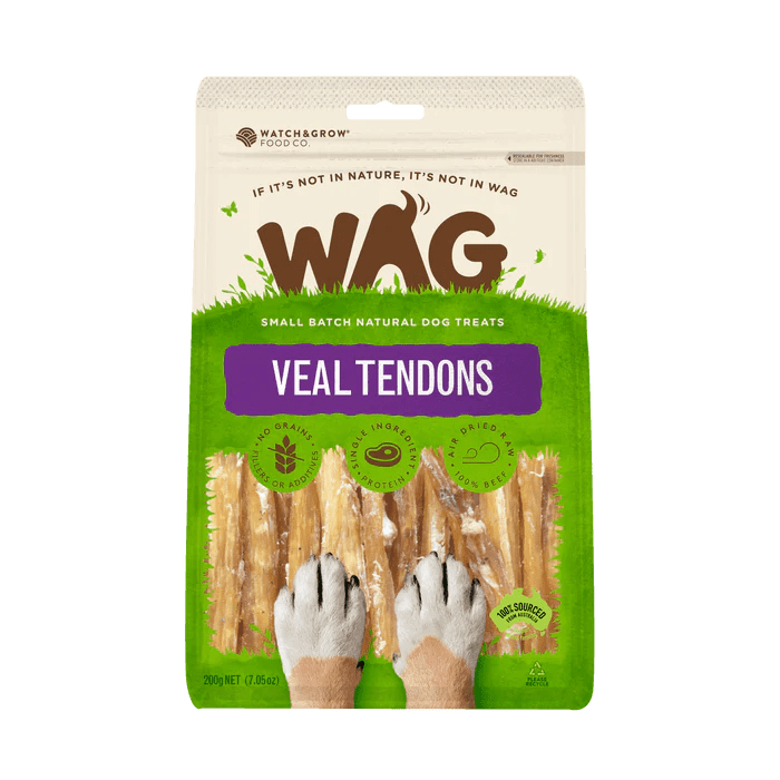 WAG Veal Tendons 200g - Woonona Petfood & Produce