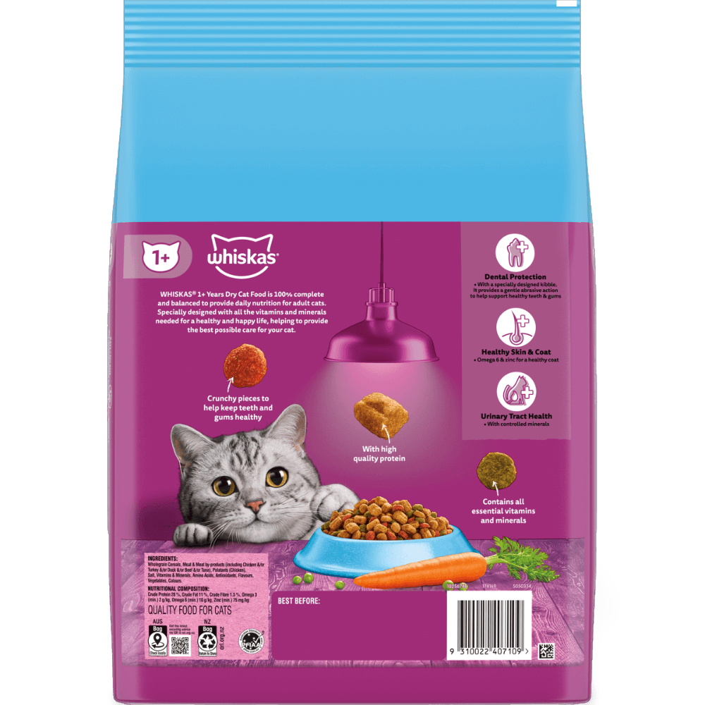 Whiskas Dry Cat Food Adult Tuna 6.5kg - Woonona Petfoods