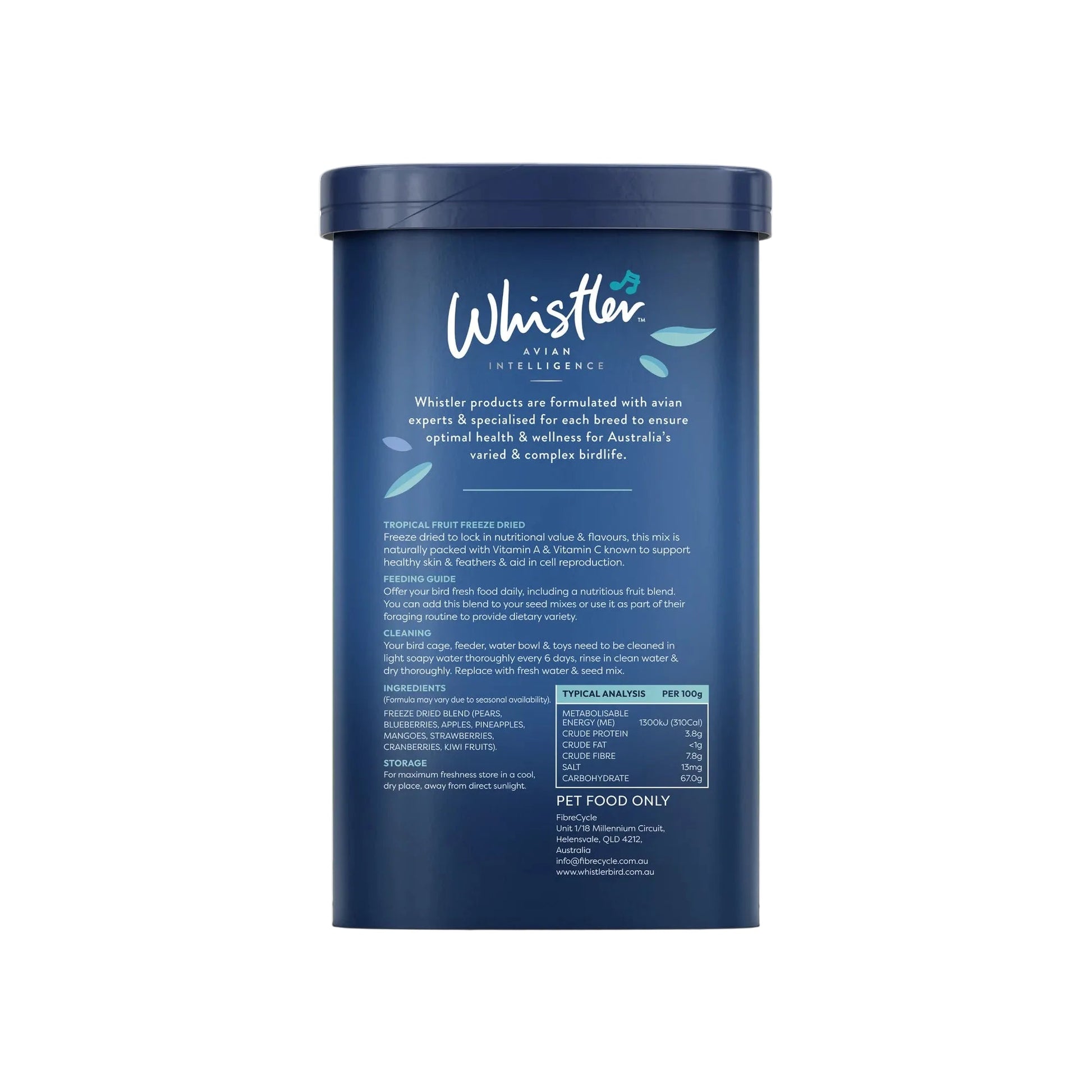 Whistler Freezed Dried Parrot Treat 90g - Woonona Petfoods