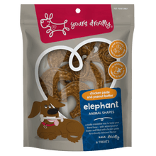 Yours Droolly Animal Shapes Elephant Chicken Paste and Peanut Butter 6 Pack - Woonona Petfoods