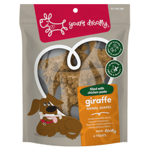 Yours Droolly Animal Shapes Giraffe filled with Chicken Paste 6 Pack - Woonona Petfoods