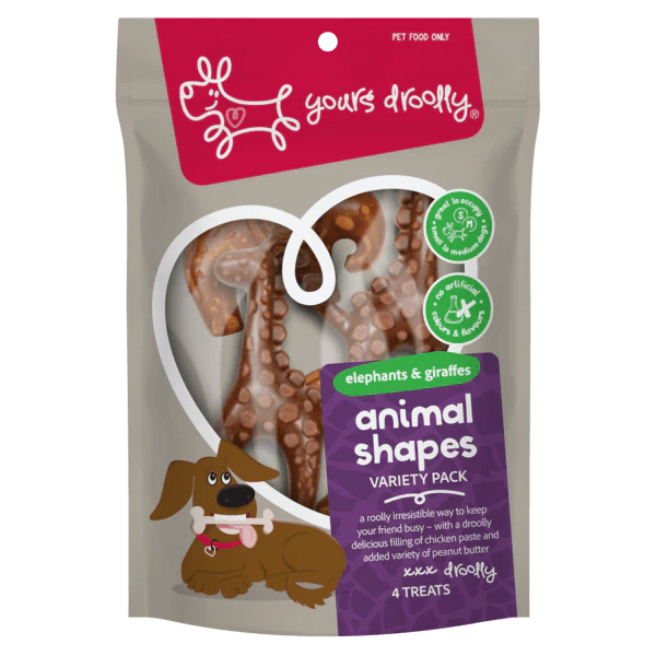 Yours Droolly Animal Shapes Variety Pack filled with Chicken Paste 4Pack - Woonona Petfoods