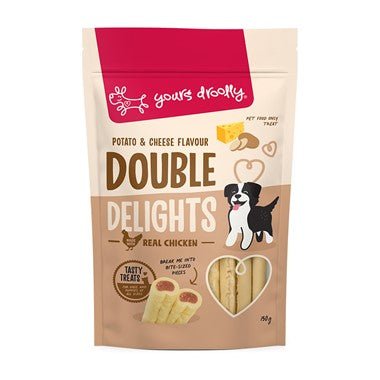 Yours Droolly Double Delights Potato and Cheese Dog Treats 150g - Woonona Petfood & Produce