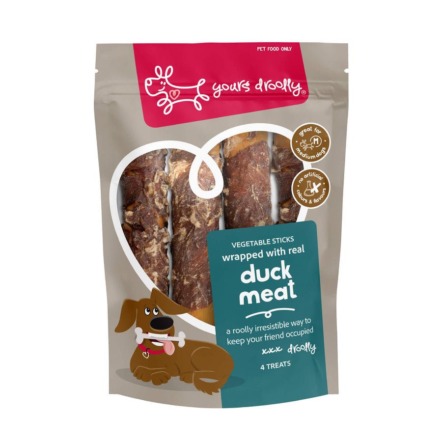 Yours Droolly Duck Wrap Sticks - Woonona Petfoods