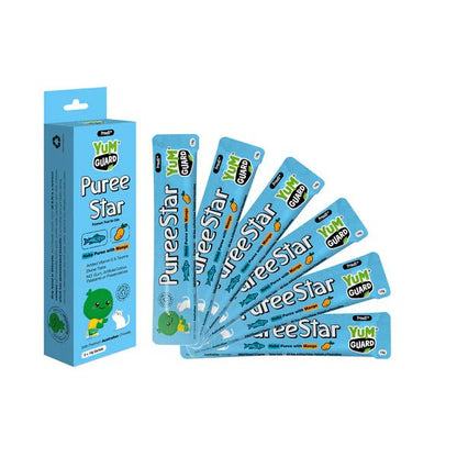 YumGuard Puree Star Hake with Mango Cat Treat 6x14g - Woonona Petfoods