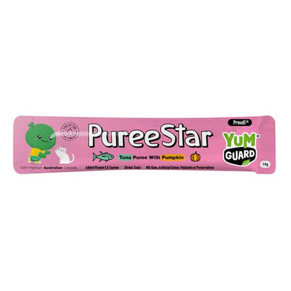 YumGuard Puree Star Tuna with Pumpkin Cat Treat 6x14g - Woonona Petfoods
