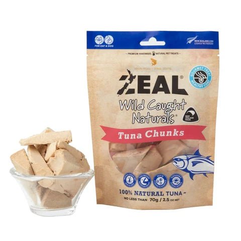 Zeal Freeze Dried Treats Tuna Chunks 70g - Woonona Petfood & Produce