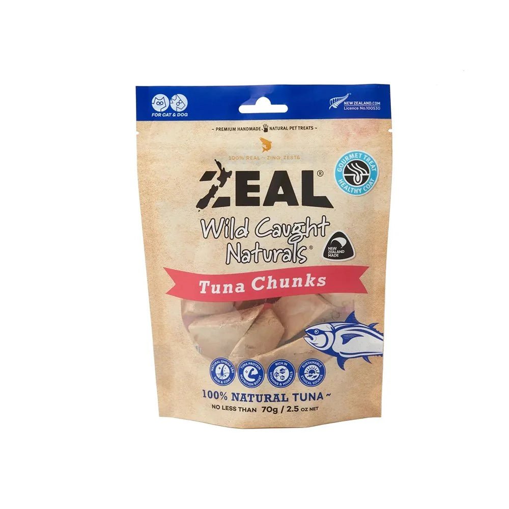 Zeal Freeze Dried Treats Tuna Chunks 70g - Woonona Petfood & Produce