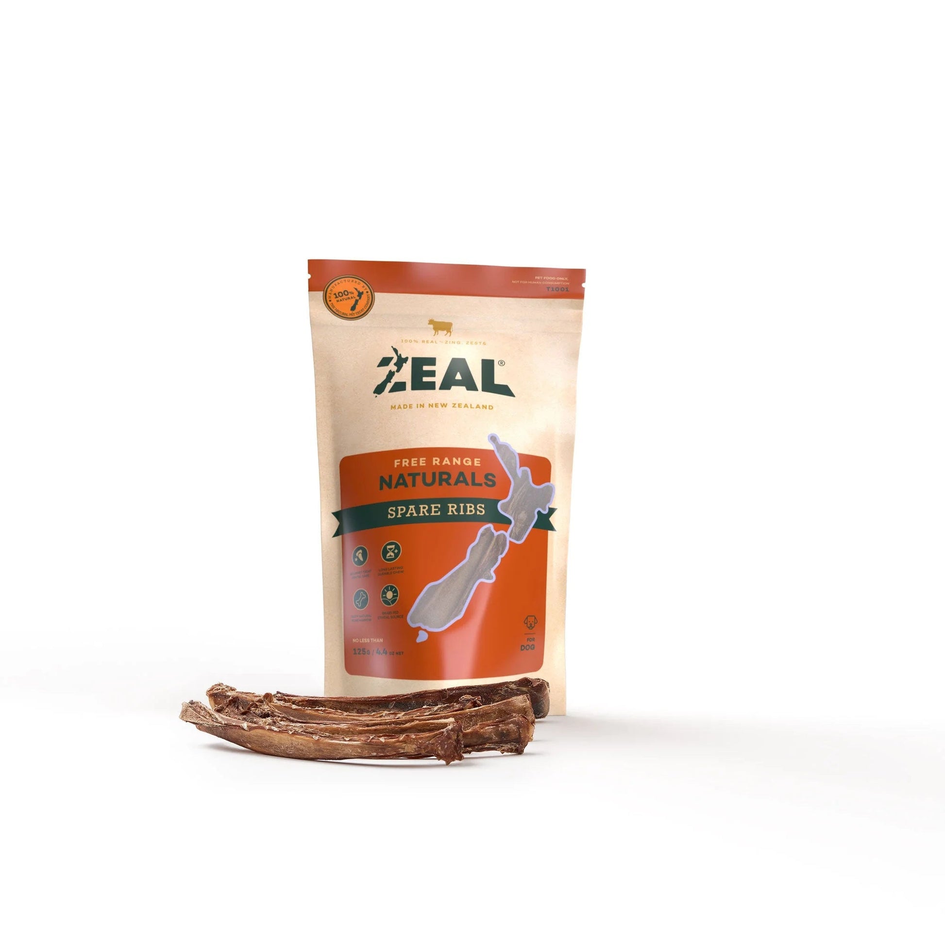 Zeal Spare Ribs 125g - Woonona Petfood & Produce