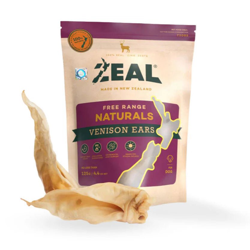 Zeal Venision Ears 125g - Woonona Petfood & Produce