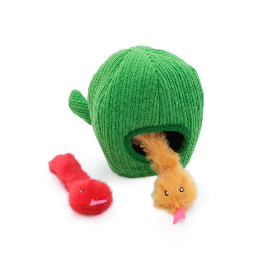 Zippy Paws Zippy Claws Burrows Cat Toy - Snakes in Cactus - Woonona Petfood & Produce