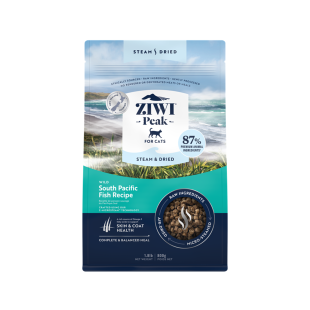 Ziwi Peak Steam Dried Cat Food South Pacific Fish