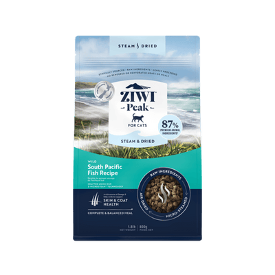 Ziwi Peak Steam Dried Cat Food South Pacific Fish 800g - Woonona Petfood & Produce