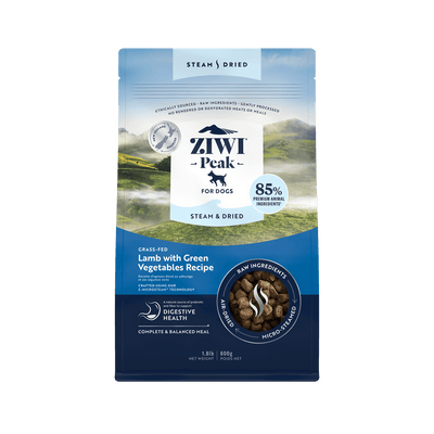 Ziwi Peak Steam Dried Dog Food Lamb and Green Vegetables - Woonona Petfoods