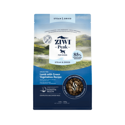 Ziwi Peak Steam Dried Dog Food Lamb and Green Vegetables - Woonona Petfood & Produce