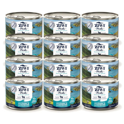 Ziwi Peak Wet Dog Food Mackarel and Lamb Recipe 12x170g - Woonona Petfoods