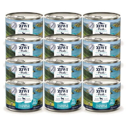 Ziwi Peak Wet Dog Food Mackarel and Lamb Recipe 12x170g - Woonona Petfoods