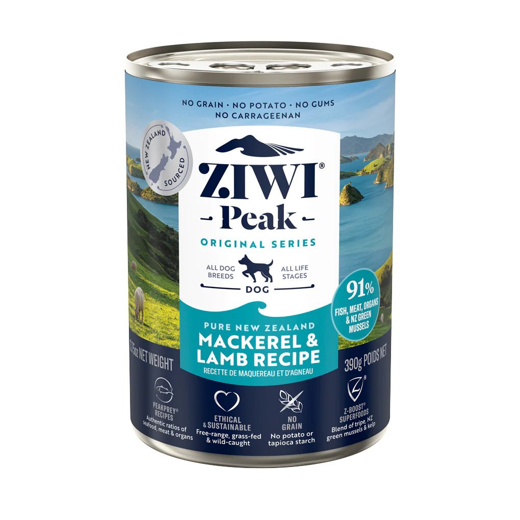 Ziwi Peak Wet Dog Food Mackerel & Lamb 390g - Woonona Petfoods