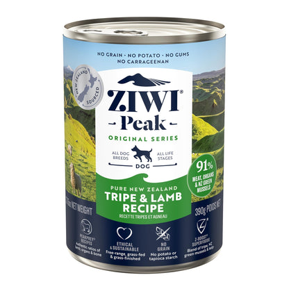 Ziwi Peak Wet Dog Food Tripe & Lamb 12x390g - Woonona Petfoods