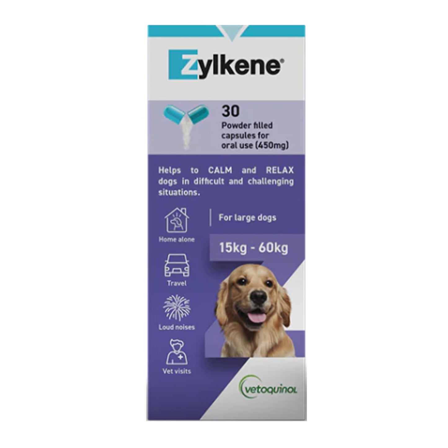 Zylkene Calming Supplement For Large Dogs 15 - 60kg 30 Capsules - Woonona Petfoods