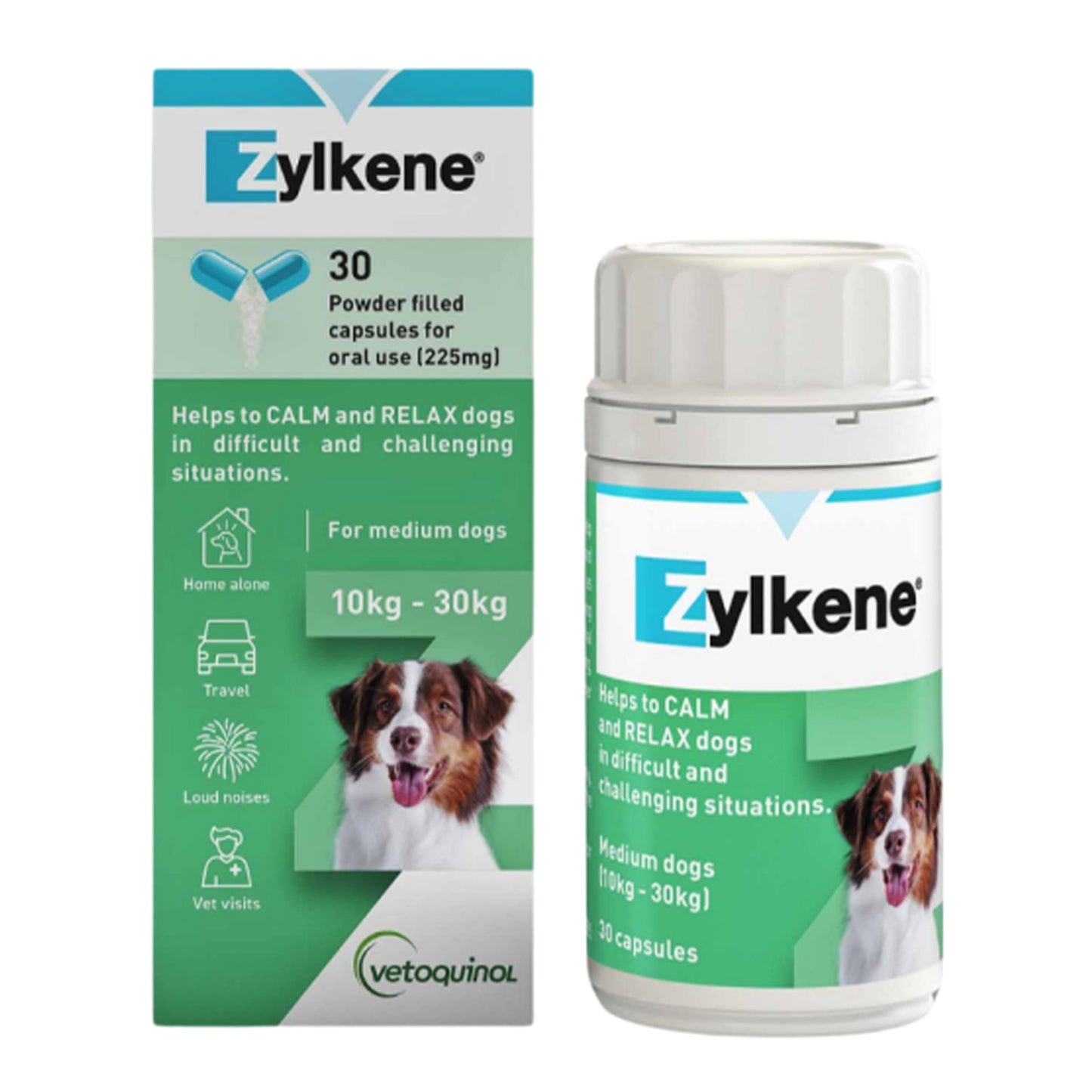 Zylkene Calming Supplement For Medium Dogs 10 - 30kg 30 Capsules - Woonona Petfoods