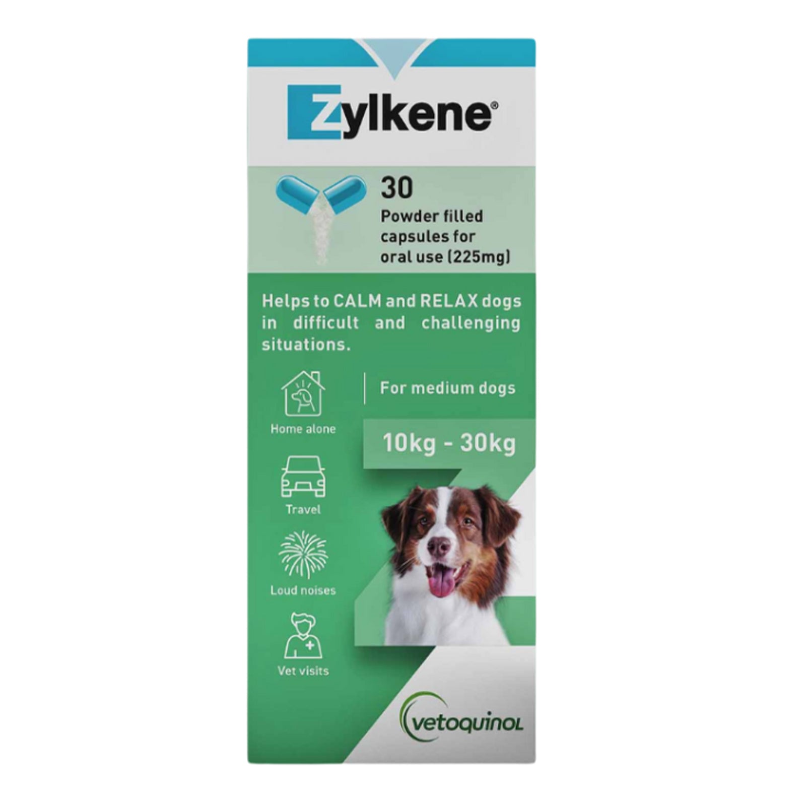 Zylkene Calming Supplement For Medium Dogs 10 - 30kg 30 Capsules - Woonona Petfoods